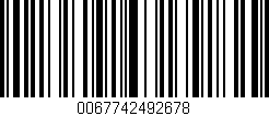 Código de barras (EAN, GTIN, SKU, ISBN): '0067742492678'