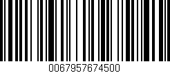 Código de barras (EAN, GTIN, SKU, ISBN): '0067957674500'