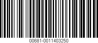 Código de barras (EAN, GTIN, SKU, ISBN): '00681-0011403250'