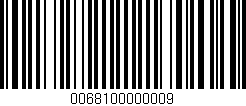 Código de barras (EAN, GTIN, SKU, ISBN): '0068100000009'