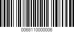 Código de barras (EAN, GTIN, SKU, ISBN): '0068110000006'