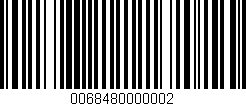Código de barras (EAN, GTIN, SKU, ISBN): '0068480000002'