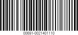 Código de barras (EAN, GTIN, SKU, ISBN): '00691-0021401110'