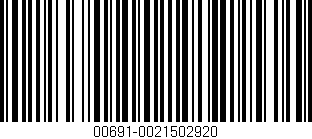 Código de barras (EAN, GTIN, SKU, ISBN): '00691-0021502920'