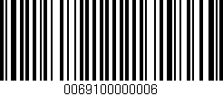 Código de barras (EAN, GTIN, SKU, ISBN): '0069100000006'