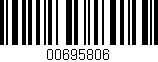 Código de barras (EAN, GTIN, SKU, ISBN): '00695806'