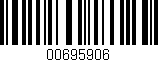 Código de barras (EAN, GTIN, SKU, ISBN): '00695906'