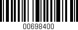Código de barras (EAN, GTIN, SKU, ISBN): '00698400'