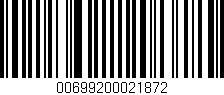 Código de barras (EAN, GTIN, SKU, ISBN): '00699200021872'