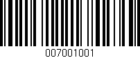 Código de barras (EAN, GTIN, SKU, ISBN): '007001001'