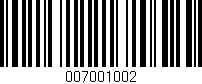 Código de barras (EAN, GTIN, SKU, ISBN): '007001002'