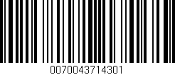 Código de barras (EAN, GTIN, SKU, ISBN): '0070043714301'