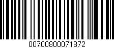 Código de barras (EAN, GTIN, SKU, ISBN): '00700800071872'