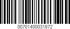Código de barras (EAN, GTIN, SKU, ISBN): '00701400031872'