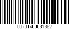 Código de barras (EAN, GTIN, SKU, ISBN): '00701400031882'