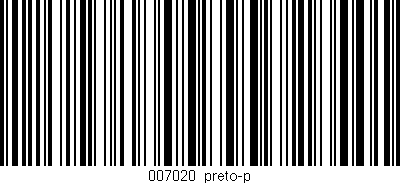 Código de barras (EAN, GTIN, SKU, ISBN): '007020_preto-p'