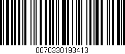 Código de barras (EAN, GTIN, SKU, ISBN): '0070330193413'