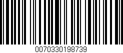 Código de barras (EAN, GTIN, SKU, ISBN): '0070330198739'