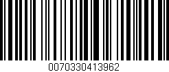 Código de barras (EAN, GTIN, SKU, ISBN): '0070330413962'