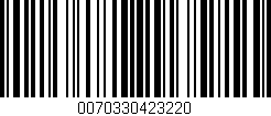 Código de barras (EAN, GTIN, SKU, ISBN): '0070330423220'