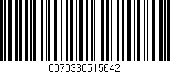 Código de barras (EAN, GTIN, SKU, ISBN): '0070330515642'