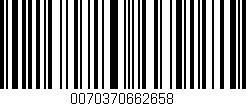 Código de barras (EAN, GTIN, SKU, ISBN): '0070370662658'