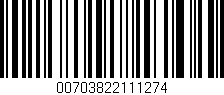 Código de barras (EAN, GTIN, SKU, ISBN): '00703822111274'