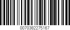 Código de barras (EAN, GTIN, SKU, ISBN): '0070382275167'