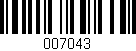 Código de barras (EAN, GTIN, SKU, ISBN): '007043'