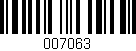 Código de barras (EAN, GTIN, SKU, ISBN): '007063'