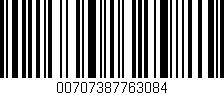 Código de barras (EAN, GTIN, SKU, ISBN): '00707387763084'