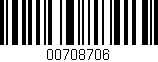 Código de barras (EAN, GTIN, SKU, ISBN): '00708706'