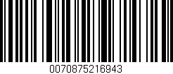 Código de barras (EAN, GTIN, SKU, ISBN): '0070875216943'