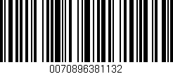 Código de barras (EAN, GTIN, SKU, ISBN): '0070896381132'