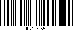Código de barras (EAN, GTIN, SKU, ISBN): '0071-A9558'