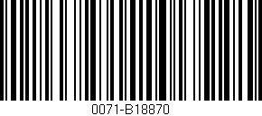 Código de barras (EAN, GTIN, SKU, ISBN): '0071-B18870'