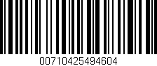 Código de barras (EAN, GTIN, SKU, ISBN): '00710425494604'