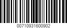 Código de barras (EAN, GTIN, SKU, ISBN): '00710931600902'