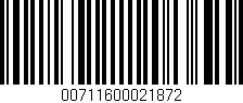 Código de barras (EAN, GTIN, SKU, ISBN): '00711600021872'