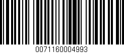 Código de barras (EAN, GTIN, SKU, ISBN): '0071160004993'