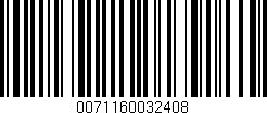 Código de barras (EAN, GTIN, SKU, ISBN): '0071160032408'