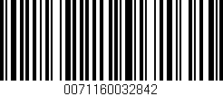 Código de barras (EAN, GTIN, SKU, ISBN): '0071160032842'