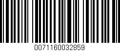 Código de barras (EAN, GTIN, SKU, ISBN): '0071160032859'