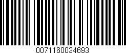 Código de barras (EAN, GTIN, SKU, ISBN): '0071160034693'