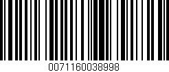 Código de barras (EAN, GTIN, SKU, ISBN): '0071160038998'