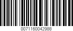 Código de barras (EAN, GTIN, SKU, ISBN): '0071160042988'