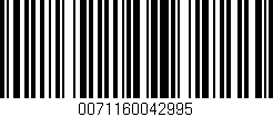 Código de barras (EAN, GTIN, SKU, ISBN): '0071160042995'