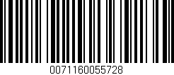 Código de barras (EAN, GTIN, SKU, ISBN): '0071160055728'