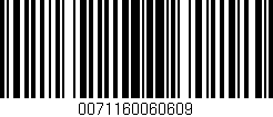 Código de barras (EAN, GTIN, SKU, ISBN): '0071160060609'