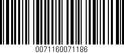 Código de barras (EAN, GTIN, SKU, ISBN): '0071160071186'